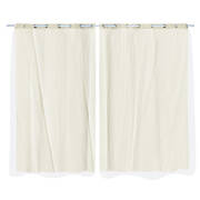 2x Blockout Curtains Panels 3 Layers with Gauze Room Darkening 140x230cm Sand