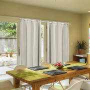 2x Blockout Curtains Panels 3 Layers with Gauze Room Darkening 240x230cm Sand
