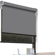 Modern Day/Night Double Roller Blind Commercial Quality 210x210cm Charcoal Black