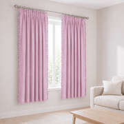 Pink Blackout Curtains Pom Pom 2 Panels 132x213cm | EXTG