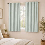 Blackout Curtains Thermal Linen 132x160cm 2 Pack | EXTG