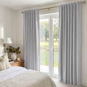 Blackout Curtains 2 Panels Thermal Linen 180x230cm | EXTG