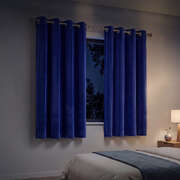 Velvet Blackout Curtains 2 Panel 132x160cm | EXTG