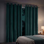 Velvet Blackout Curtains 240x230cm 2 Panel | EXTG