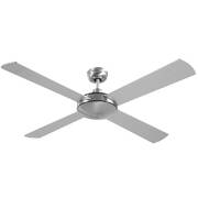 Devanti 52 inch 1300mm Ceiling Fan Brushed Aluminum Finish 4 Blades Wall Controller