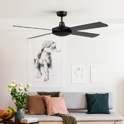 52'' Ceiling Fan W/Remote - Black