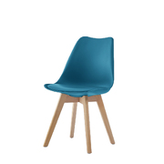 4x Dining Chairs Retro Replica PU Leather Blue