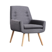 Luxury Upholstered Armchair-Grey
