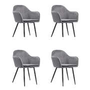 Elegant 4x Armchair Lounge Chair Accent - Scandi Inspired Design