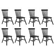 Minimalist 8x Dining Chairs Kitchen Winsor Black - Premium Quality