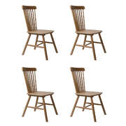 Versatile 4x Dining Chairs Kitchen Windor Oak - Soft Cushion