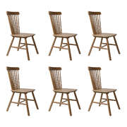 Ergonomic 6x Dining Chairs Kitchen Windor Oak - High Back Support