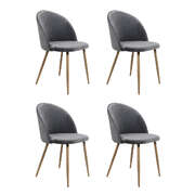 Cozy 4x Dining Chairs Seat French Grey - Sleek Modern Look Classic