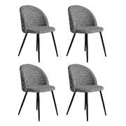 Compact 4x Dining Chairs Kitchen Cafe - Scandi Inspired Design