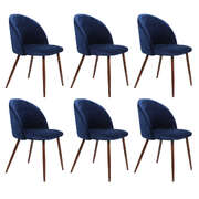 Elegant 6x Dining Chairs Seat French Navy - Durable Frame Classic