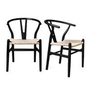 Ergonomic 2x Dining Chairs Wooden Hans Black - Premium Quality Build