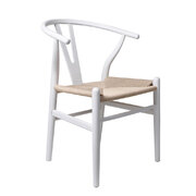 Set of 2 Dining Chairs White
