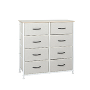 Storage Cabinet Tower Chest of Drawers Dresser Tallboy 7 Drawer Beige