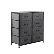 Storage Cabinet Tower Chest of Drawers Dresser Tallboy 8 Drawer Dark Grey