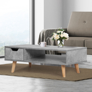 Coffee Table Simple Storage Wooden Cabinet Grey