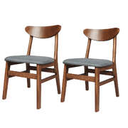 Premium 2xDining Chairs Kitchen Chair Brown 2Pack - Easy Assembly