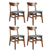 Ergonomic 4xDining Chairs Kitchen Chair - Easy Assembly Classic