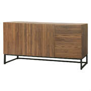 Functional Buffet Sideboard Storage Cabinet Walnut - Space-Saving