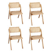 Minimalist 4X Dining Chairs Foldable Accent - Foldable Function