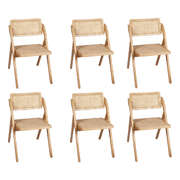 Contemporary 6X Dining Chairs Foldable Accent - Space-Saving Design