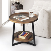  Coffee Table Bedside Tables Nightstand Lamp Storage Steel Legs Industrial
