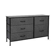 Modern Storage Cabinet Tower Chest Dark Grey - Premium Quality Build
