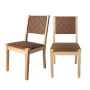 Elevate Your Space with Midcentury Modern PU Woven Leather Dining Chairs