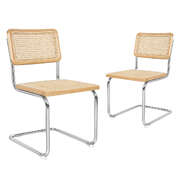 Luxury 2x Rattan Chair Dining Chairs - Scandi Inspired Design
