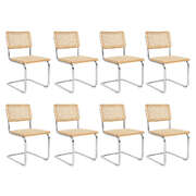 Compact 6x Rattan Chair Dining Chairs - Sleek Modern Look Classic