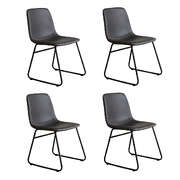 Minimalist 4x Dining Chairs Kitchen Table - Wood Finish Classic