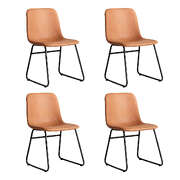 Ergonomic 4x Dining Chairs Kitchen Table - Adjustable Height