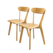 Luxury 2x Dining Chairs Wooden Kitchen Chair - Soft Cushion Classic