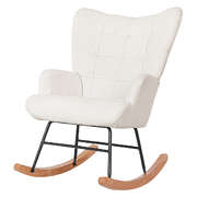 Functional Fleece Rocking Chair - Adjustable Height Classic Durable
