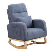 Premium Rocking Chair Ottoman Footrest With Side Pocket - Adjustable