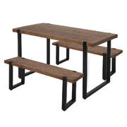 Contemporary Wooden Dining Sets 1XTable+2X - Comfortable Design