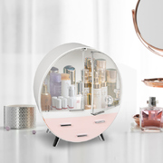 Makeup Storage Box Cosmetic Organiser Case Jewellery Desktop Storage Box Pink