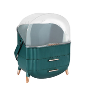 Makeup Organizer Case Portable Cosmetic Jewellery Stand Holder Green