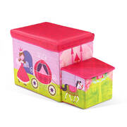 Kids Storage Toy Box Foldable Organiser - Pink