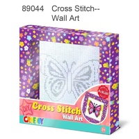 CROSS STITCH WALL ART- B/FLY