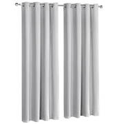Art Queen 2 Panel 140 x 230cm Block Out Curtains - Light Grey