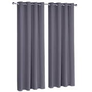 Art Queen 2 Panel 240 x 213cm Block Out Curtains - Grey