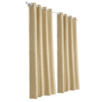 Art Queen 2 Star Blockout 140x213cm Blackout Curtains - Latte