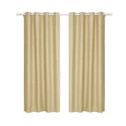 Art Queen 2 Star Blockout 180x213cm Blackout Curtains - Latte