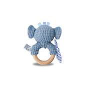 Snuggle buddy trunks elephant wooden ring rattle