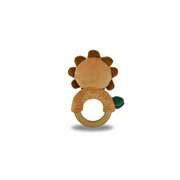 Snuggle buddy hugsworth lion wooden ring rattle